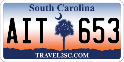 SC license plate AIT653