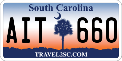 SC license plate AIT660