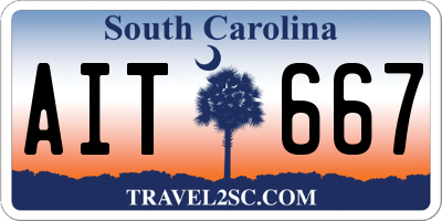 SC license plate AIT667