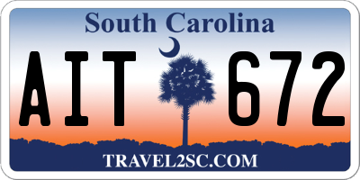 SC license plate AIT672