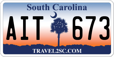 SC license plate AIT673