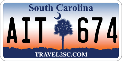 SC license plate AIT674