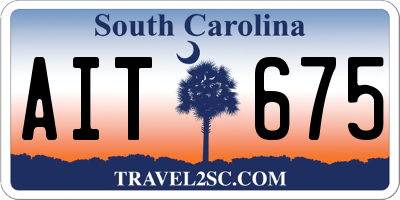 SC license plate AIT675