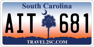 SC license plate AIT681
