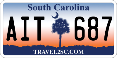 SC license plate AIT687