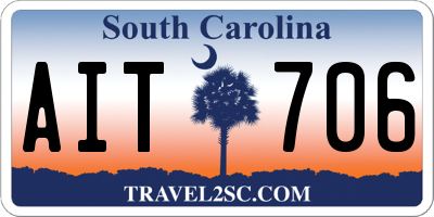 SC license plate AIT706