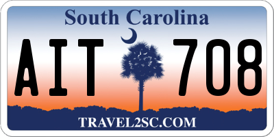 SC license plate AIT708