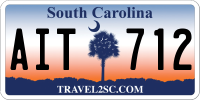 SC license plate AIT712