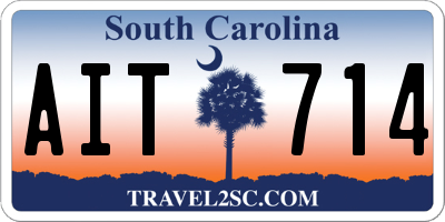 SC license plate AIT714