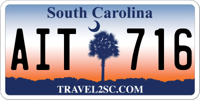 SC license plate AIT716