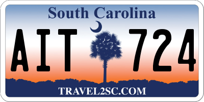SC license plate AIT724