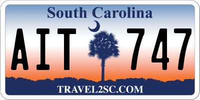SC license plate AIT747