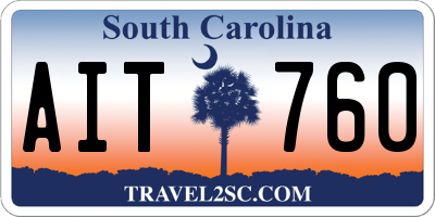 SC license plate AIT760