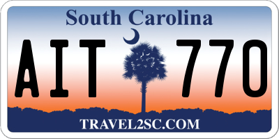 SC license plate AIT770