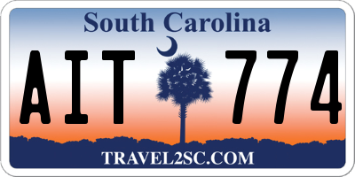 SC license plate AIT774