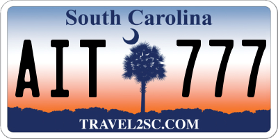 SC license plate AIT777