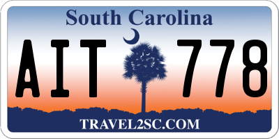 SC license plate AIT778