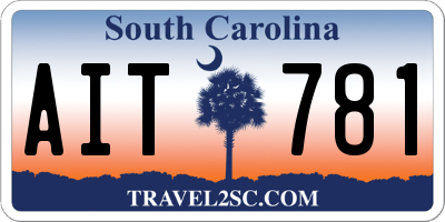 SC license plate AIT781