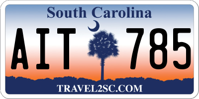 SC license plate AIT785