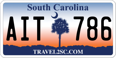 SC license plate AIT786