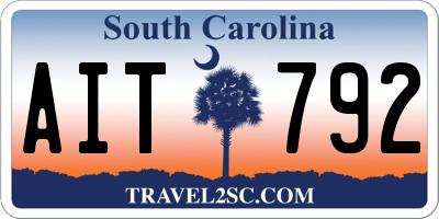 SC license plate AIT792