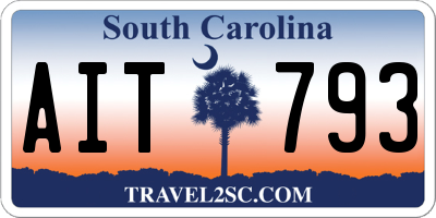 SC license plate AIT793