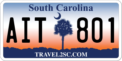 SC license plate AIT801