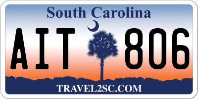 SC license plate AIT806