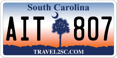 SC license plate AIT807