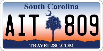 SC license plate AIT809