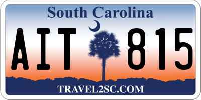 SC license plate AIT815