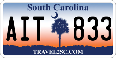 SC license plate AIT833