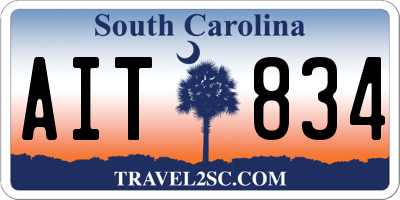 SC license plate AIT834