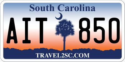 SC license plate AIT850