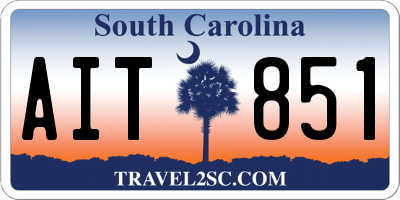 SC license plate AIT851