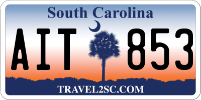 SC license plate AIT853