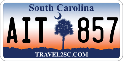 SC license plate AIT857