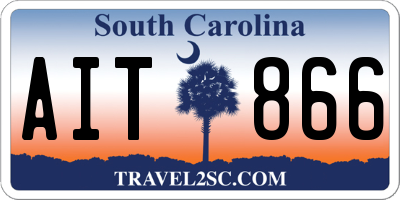 SC license plate AIT866