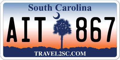 SC license plate AIT867