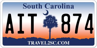 SC license plate AIT874