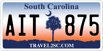 SC license plate AIT875