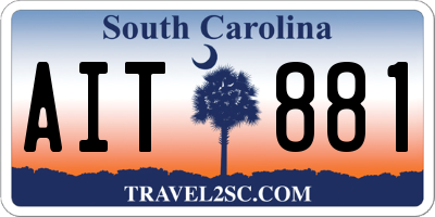 SC license plate AIT881