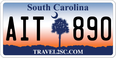 SC license plate AIT890