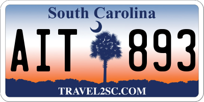 SC license plate AIT893
