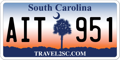 SC license plate AIT951