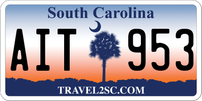 SC license plate AIT953