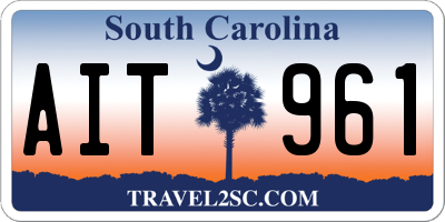 SC license plate AIT961