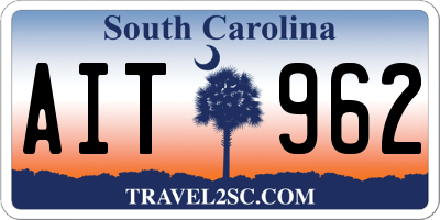 SC license plate AIT962