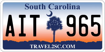 SC license plate AIT965