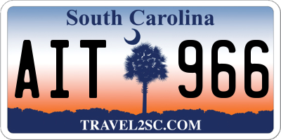 SC license plate AIT966